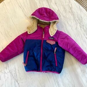 Patagonia reversible Tribbles hoodie toddler 3T, excellent condition!